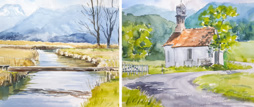Aquarellieren am Kloster Seeon